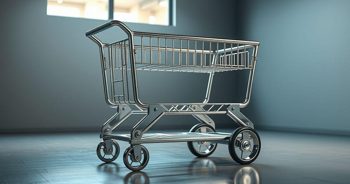 Carrinho esqueleto inox prático para facilitar sua organização