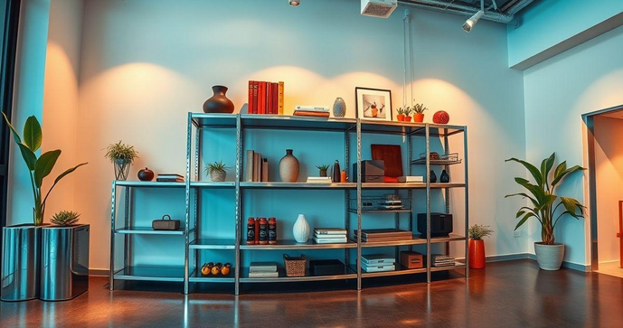 Estante de Aço Inox Ideal para Organização e Estilo